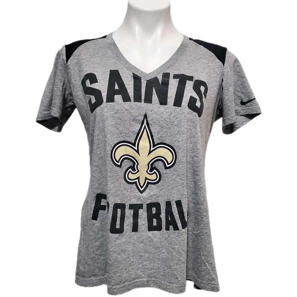 NFL Women’s Gray Grey New Orleans Saints T-Shirt Nike LARGE